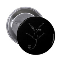 Kitty fantaisie noir 10 badges avec agrafe