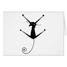 Kitty fantaisie noir 10 carte de vœux