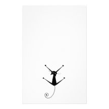 Kitty fantaisie noir 10 papiers à lettres