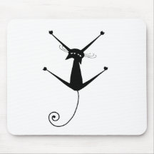 Kitty fantaisie noir 10 tapis de souris