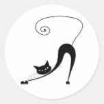 Kitty fantaisie noir 2 autocollants