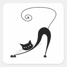 Kitty fantaisie noir 2 autocollants