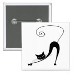 Kitty fantaisie noir 2 badges avec agrafe