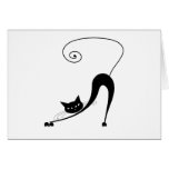Kitty fantaisie noir 2 carte de vœux