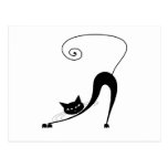Kitty fantaisie noir 2 carte postale