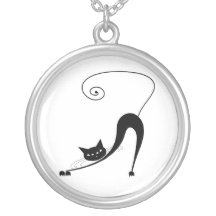 Kitty fantaisie noir 2 colliers personnalisés