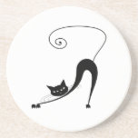 Kitty fantaisie noir 2 dessous de verres