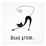Kitty fantaisie noir 2 faire-parts