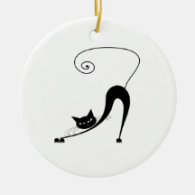 Kitty fantaisie noir 2 ornements de noël