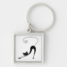 Kitty fantaisie noir 2 porte-clefs