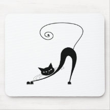 Kitty fantaisie noir 2 tapis de souris
