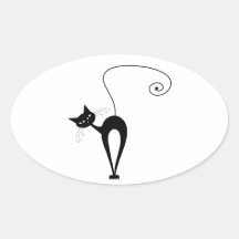 Kitty fantaisie noir 3 adhésifs