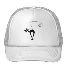 Kitty fantaisie noir 3 casquettes de camionneur