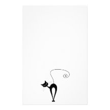 Kitty fantaisie noir 3 papier à lettre personnalisable