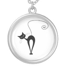 Kitty fantaisie noir 3 pendentifs