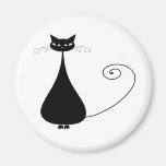 Kitty fantaisie noir 4 aimants