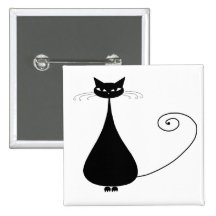Kitty fantaisie noir 4 pin's
