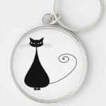 Kitty fantaisie noir 4 porte-clef