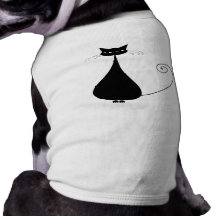 Kitty fantaisie noir 4 t-shirt pour toutou