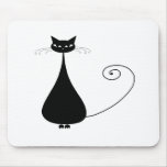 Kitty fantaisie noir 4 tapis de souris