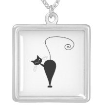 Kitty fantaisie noir 5 pendentifs