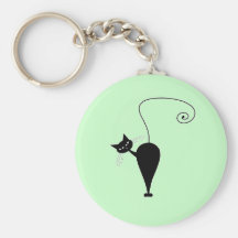 Kitty fantaisie noir 5 porte-clefs