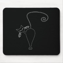 Kitty fantaisie noir 5 tapis de souris