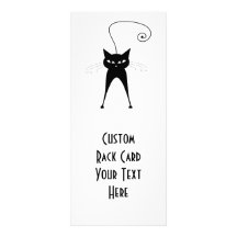 Kitty fantaisie noir 6 cartes doubles customisables