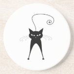 Kitty fantaisie noir 6 dessous de verre