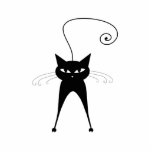 Kitty fantaisie noir 6 photo en relief