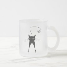 Kitty fantaisie noir 6 tasses