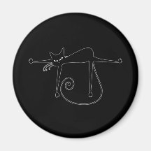 Kitty fantaisie noir 8 aimants
