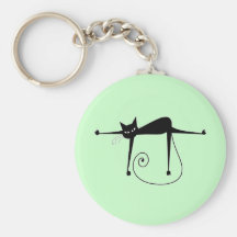 Kitty fantaisie noir 8 porte-clé
