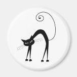 Kitty fantaisie noir 9 aimants pour réfrigérateur