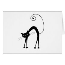 Kitty fantaisie noir 9 cartes de vœux