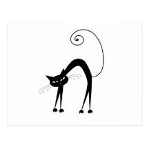 Kitty fantaisie noir 9 cartes postales