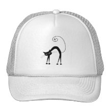 Kitty fantaisie noir 9 casquettes de camionneur