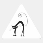 Kitty fantaisie noir 9 sticker en triangle