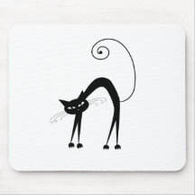 Kitty fantaisie noir 9 tapis de souris