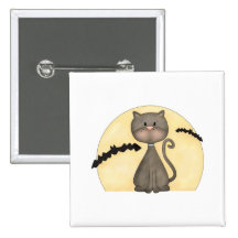 Kitty noir avec des battes badges
