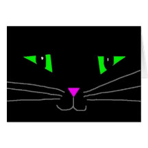 Kitty noir font face cartes de vœux