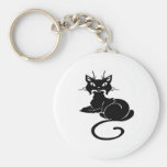 Kitty noir mignon porte-clé