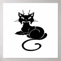 Kitty noir mignon posters