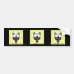 Kitty rayé gris adhésif pour voiture