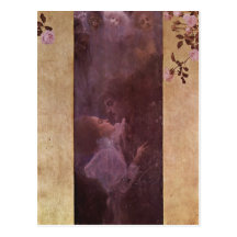 Klimt, Gustav meurent la technique 1895 de Liebe ? Carte Postale