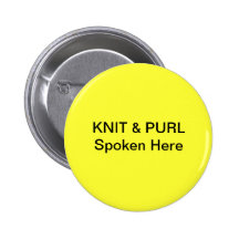 Knit et maille parlés ici badge