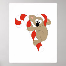 Koala de Père Noël Poster