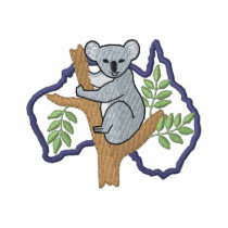 Koala et contour de l'Australie polos brodés