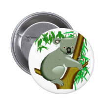 Koala - marsupial vivant d'arbre australien badge avec épingle