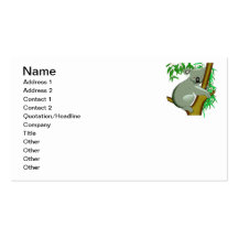 Koala - marsupial vivant d'arbre australien cartes de visite professionnelles